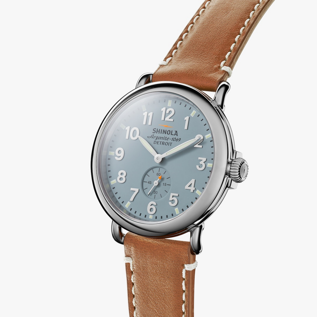 Shinola Slate Blue Dial Runwell Men's 41 mm Quartz Watch with Small Seconds S0110000024