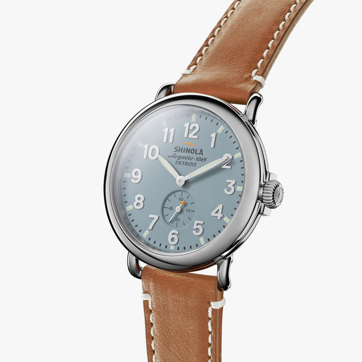 Shinola Slate Blue Dial Runwell Men's 41 mm Quartz Watch with Small Seconds S0110000024