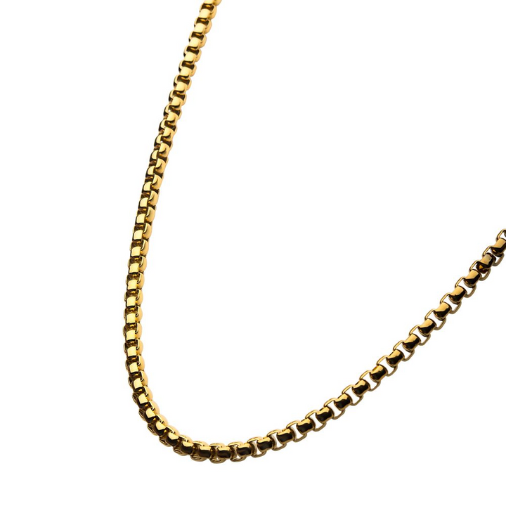Gold Plated Bold Box Chain 24 inch
