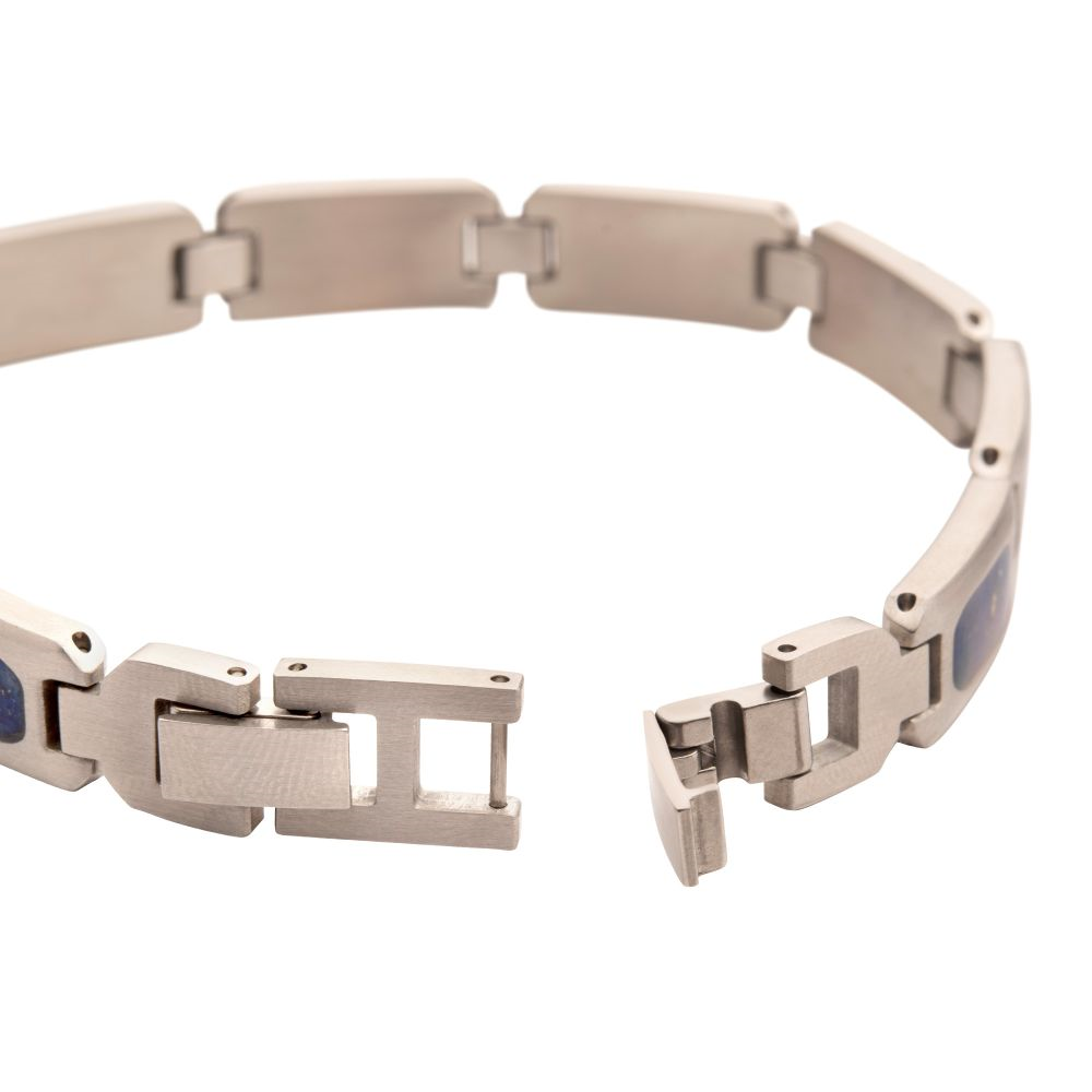 Lapis Lazuli Stainless Steel Bracelet