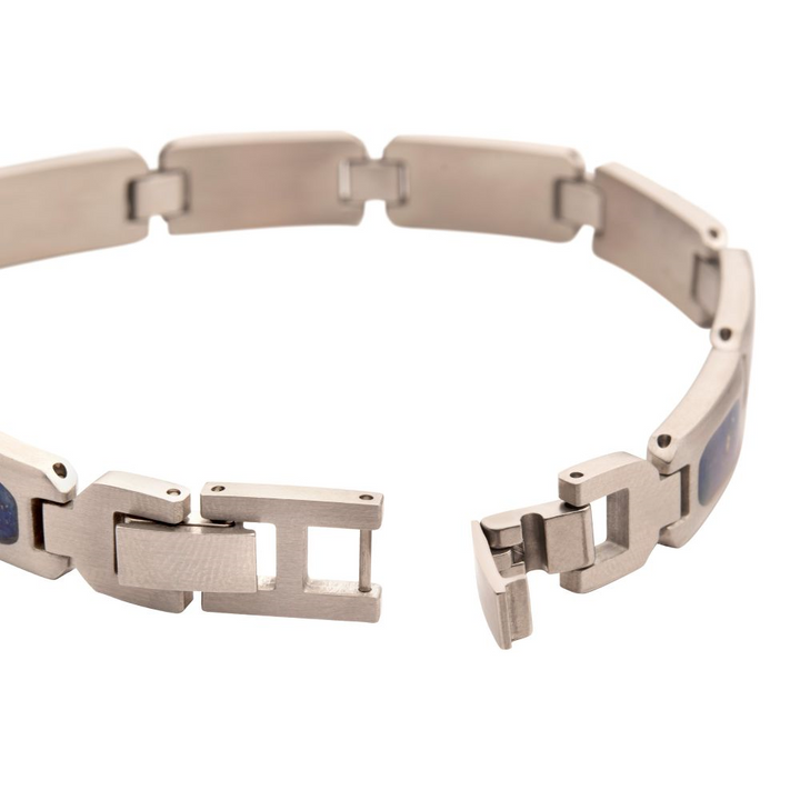 Lapis Lazuli Stainless Steel Bracelet