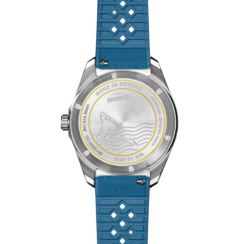 Shinola Blue Dial Duck Men's 40mm Quartz Watch with Date S0120301731