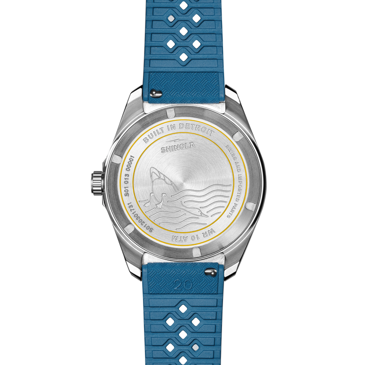 Shinola Blue Dial Duck Men's 40mm Quartz Watch with Date S0120301731