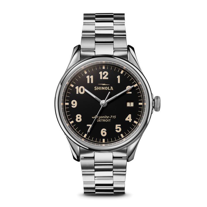 Shinola Black Dial Vinton Men's 38mm Quartz Watch with Date S0120141278