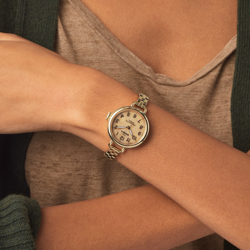 Shinola Birdy Women's 34mm Quartz Watch with Hours-Minutes-Seconds S0120183156