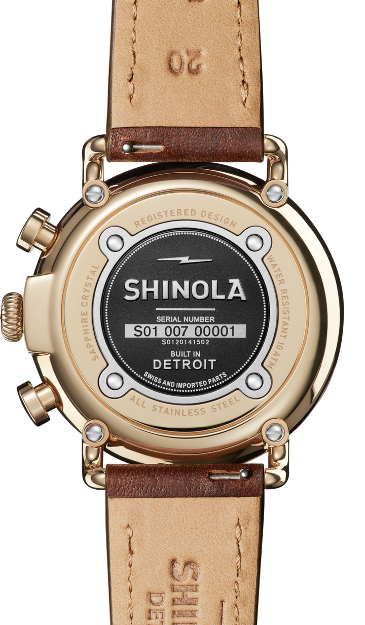 Shinola Runwell Men's 41mm Quartz Watch with Chronograph S0120141502