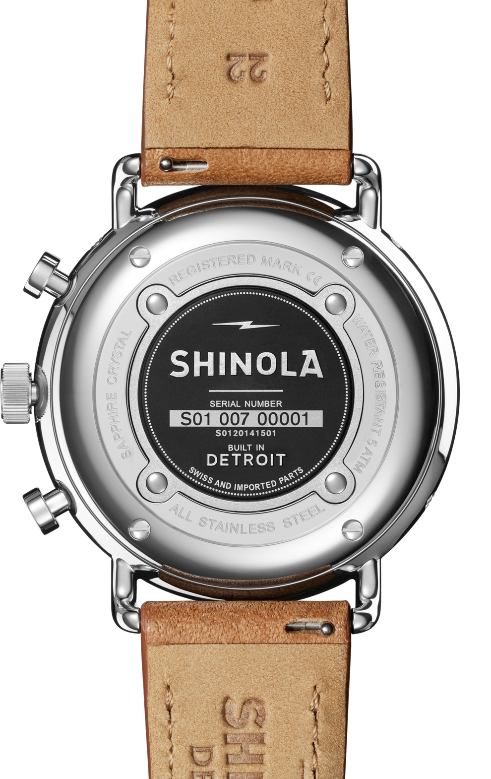 Shinola Canfield Men's 45mm Quartz Watch with Chronograph S0120141501