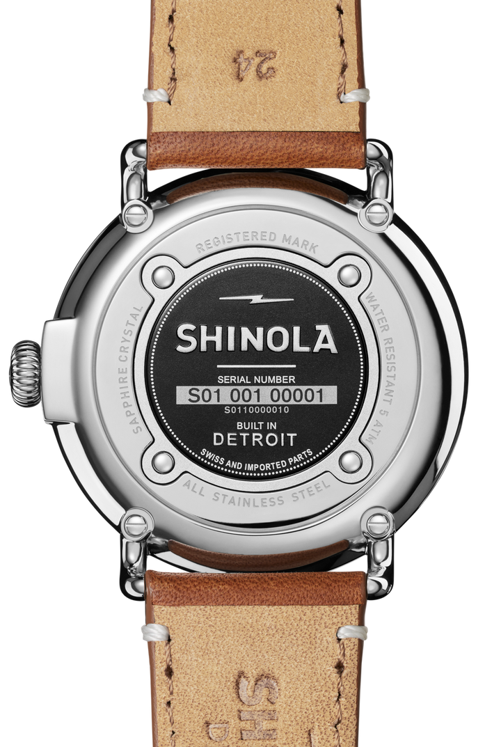 Shinola White Dial Runwell Men's 47 MM Quartz Watch with Small Seconds S0110000010