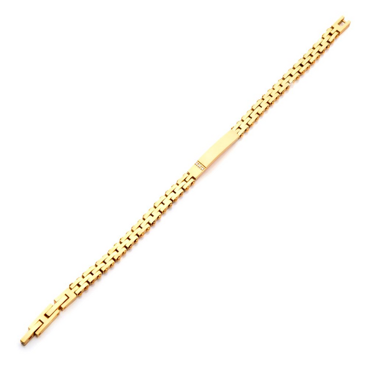 Lab-Grown Clear Diamonds Tennis 18K Gold IP Bracelet