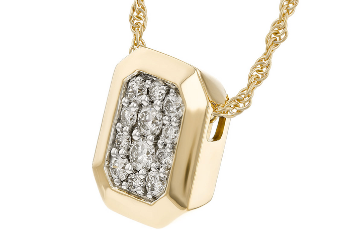 14ky .25ct Diamond Cluster Pendant