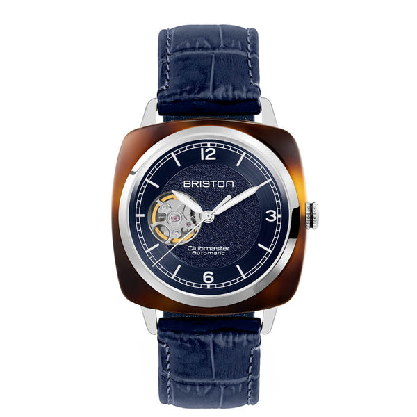 Briston Clubmaster Legend Black Dial Stainless steel and tortoise shell acetate Case Automatic with Hours-Minutes-Seconds Exhibition Window 25739.SA.T.15.LANV