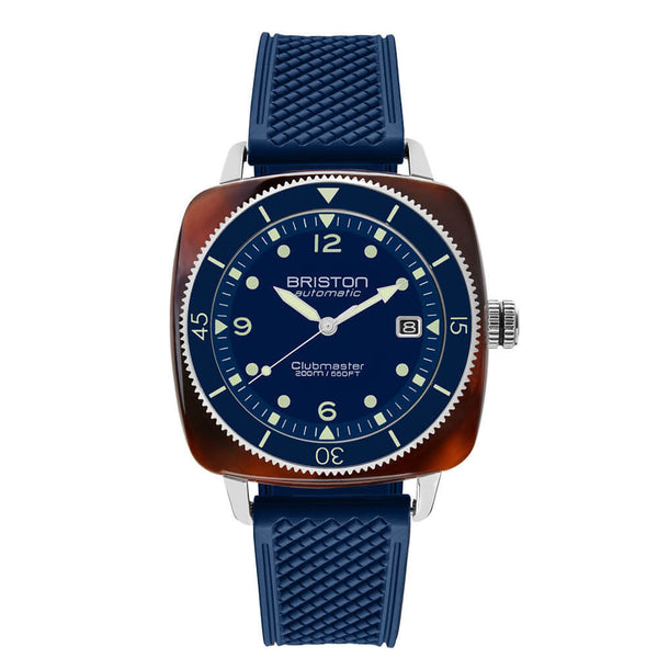 Briston Clubmaster Legend Blue Dial Stainless steel and tortoise shell acetate Case Automatic with Hours-Minutes-Date 241740.SA.T.15.FNB