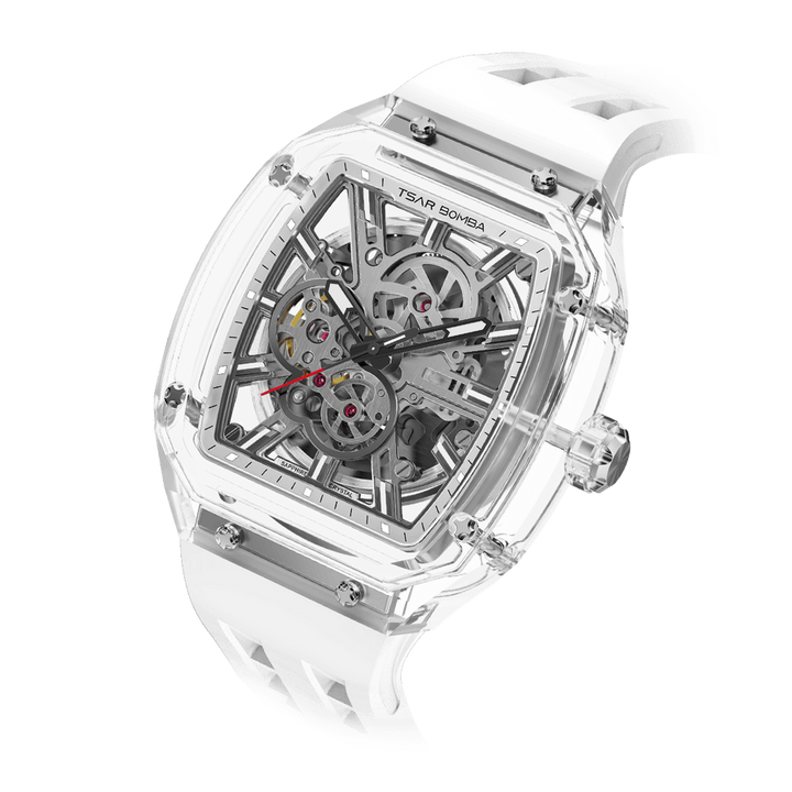 Tsar Bomba Light Matter Clear Dial Automatic with Multifunction Clear Chronite case TB8223-Light Matter