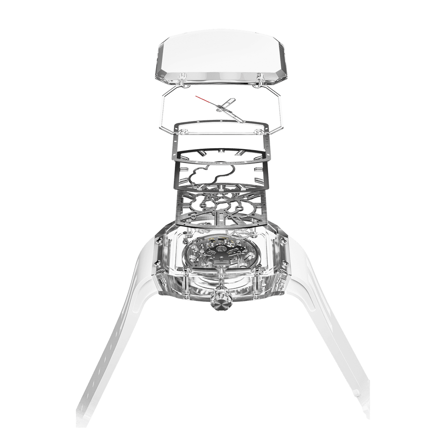 Tsar Bomba Light Matter Clear Dial Automatic with Multifunction Clear Chronite case TB8223-Light Matter