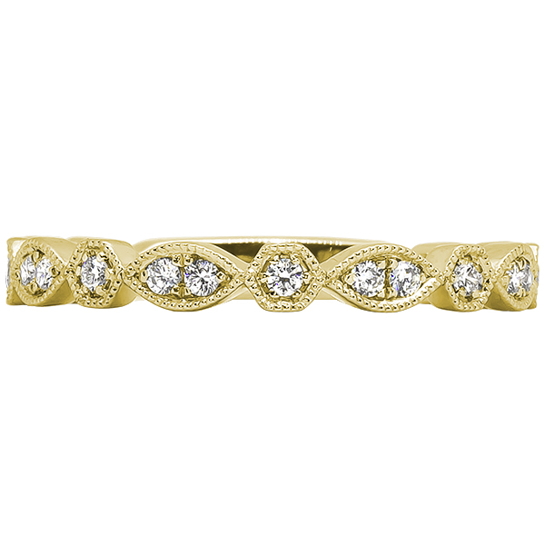 Band 14k Yellow Gold Milgrain .20ct Diamond Band