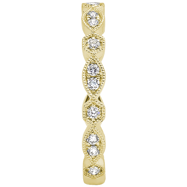 Band 14k Yellow Gold Milgrain .20ct Diamond Band