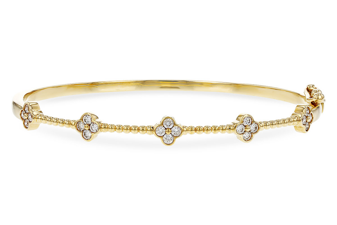 14k Yellow Gold Bangle .66 carat total Total Diamond Bracelet