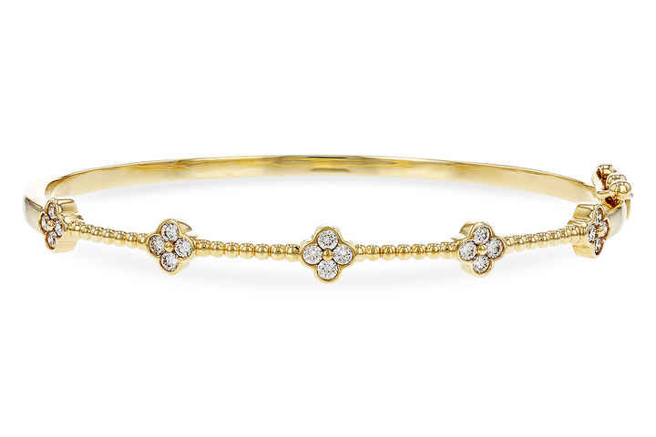 14k Yellow Gold Bangle .66 carat total Total Diamond Bracelet