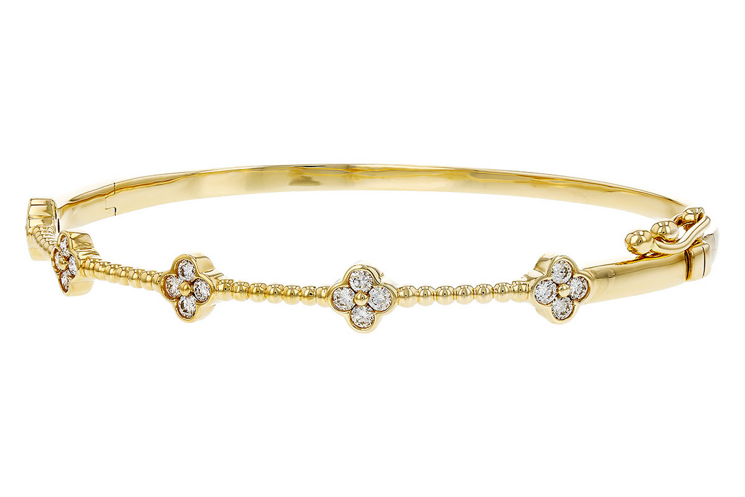 14k Yellow Gold Bangle .66 carat total Total Diamond Bracelet