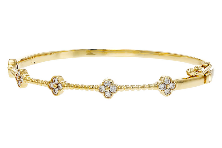 14k Yellow Gold Bangle .66 carat total Total Diamond Bracelet
