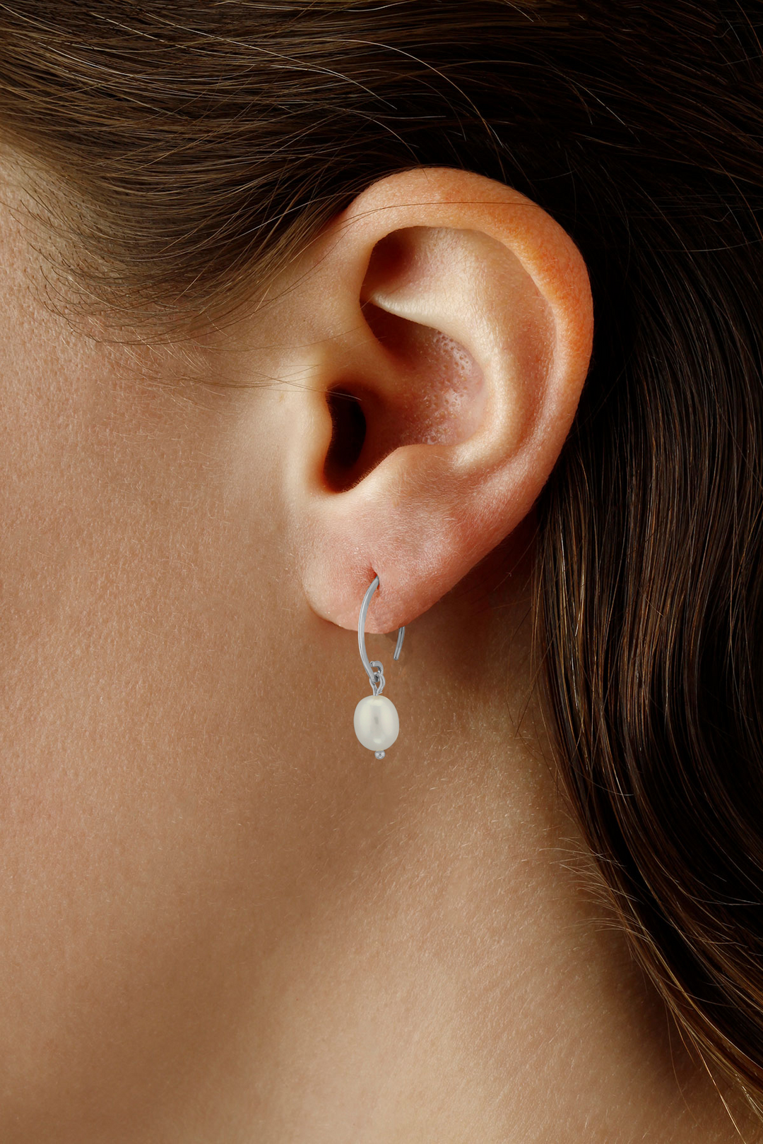 Freshwater Pearl Drop Simple Sweep Earrings 6.0-6.5mm