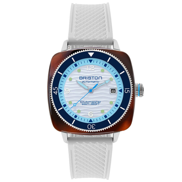 Briston Clubmaster Legend Blue Dial Stainless steel and tortoise shell acetate Case Automatic with Date 261740.SA.T.2.FW