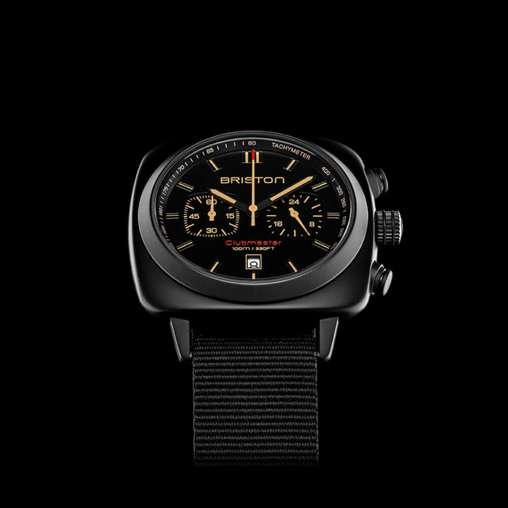 Briston Clubmaster Legend Black Dial Stainless Steel Case Quartz with Chronograph 18142.PBAM.BS.4.NB
