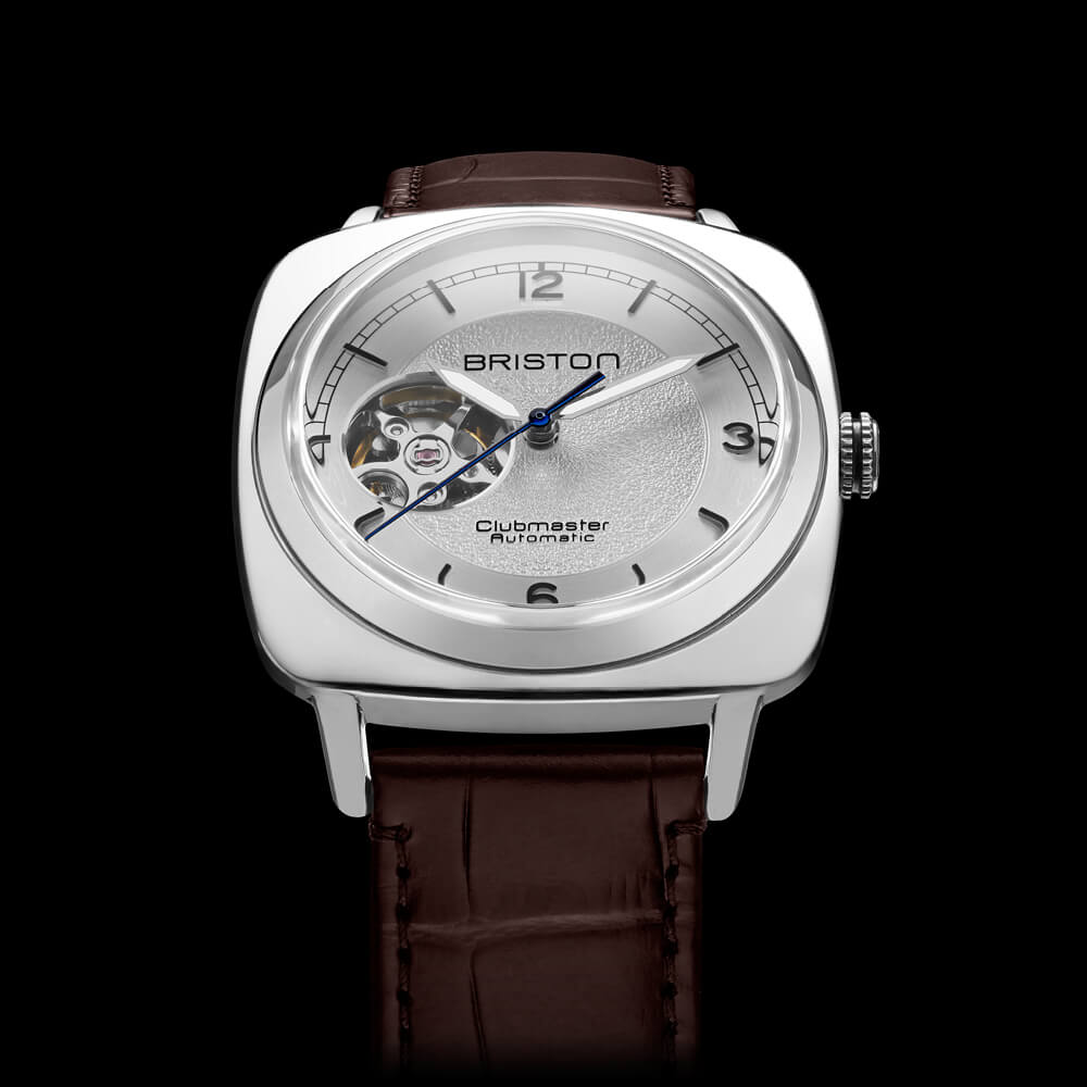 Briston Clubmaster Legend White Dial Stainless Steel Case Automatic with Date Open Heart Window to Movement on Dial 25739.PS.L.2.LABR