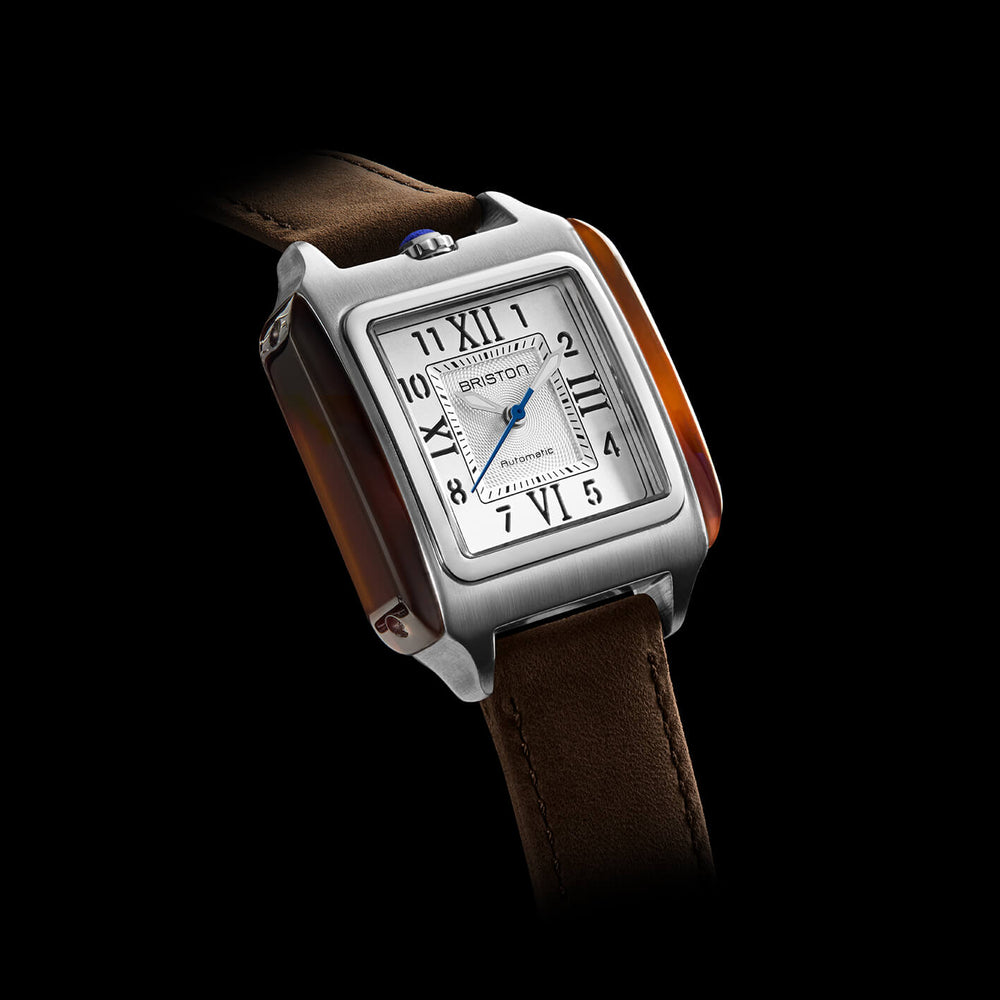 Briston Streamliner Kennedy Silver Dial Stainless steel and tortoise shell acetate Case Automatic with Hours-Minutes-Seconds 251936.SA.T.2.C