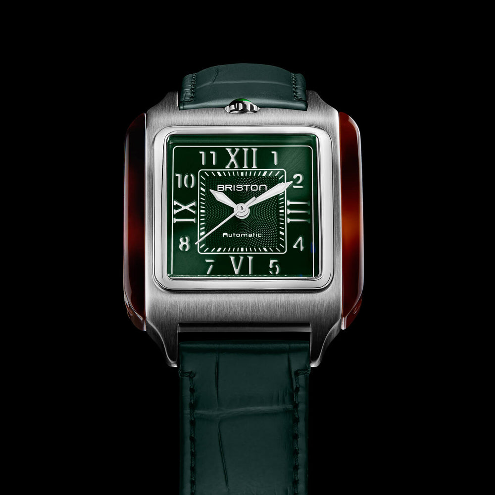 Briston Streamliner Kennedy Green Dial Stainless steel and tortoise shell acetate Case Automatic with Two Hand 261936.SA.T.10.LABG