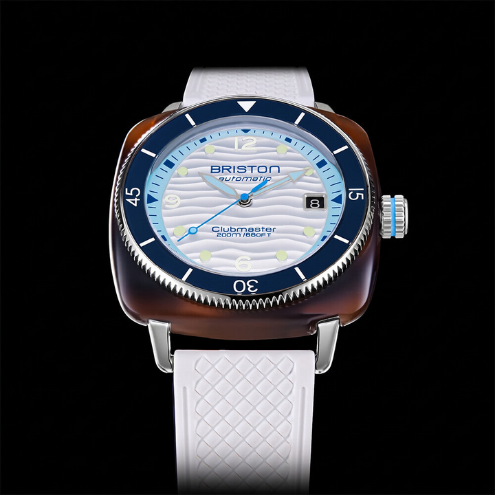Briston Clubmaster Legend Blue Dial Stainless steel and tortoise shell acetate Case Automatic with Date 261740.SA.T.2.FW