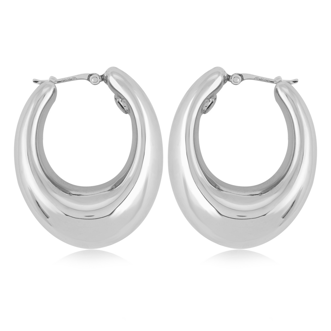 Hoop earrings in Sterling Silver