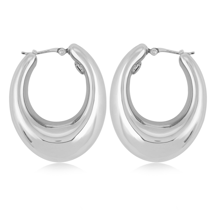 Hoop earrings in Sterling Silver