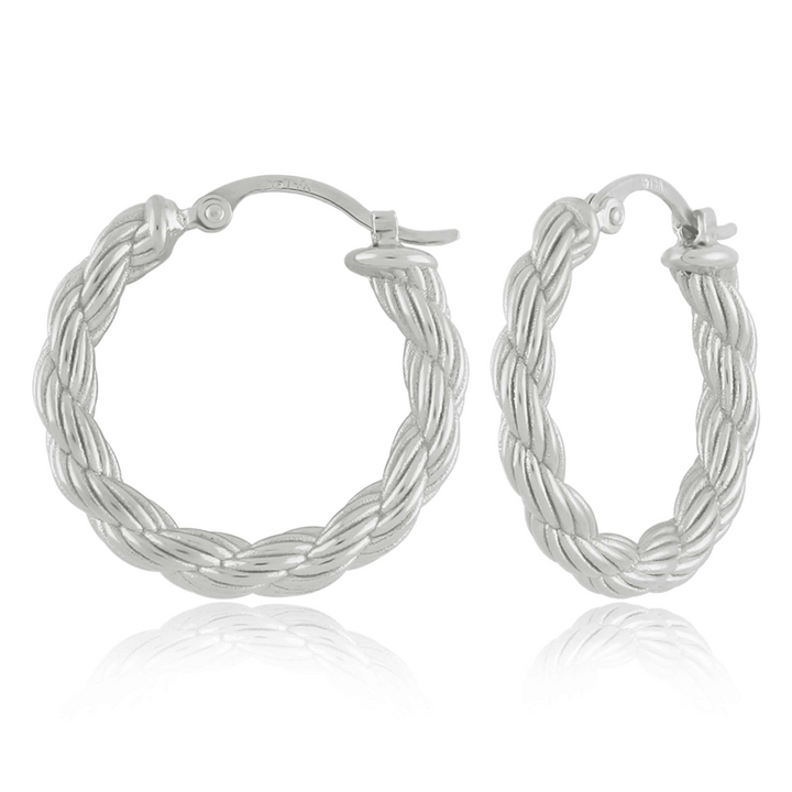 Hoop earrings in Sterling Silver