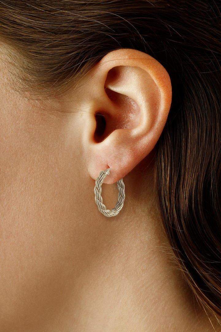 Hoop earrings in Sterling Silver
