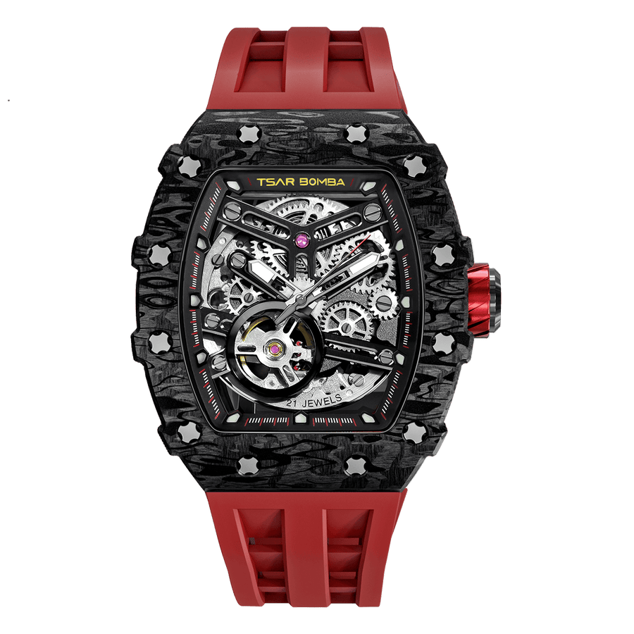 Tsar Bomba Skeleton Dial Automatic with Hours-Minutes-Date Elemental TB8208CF-39