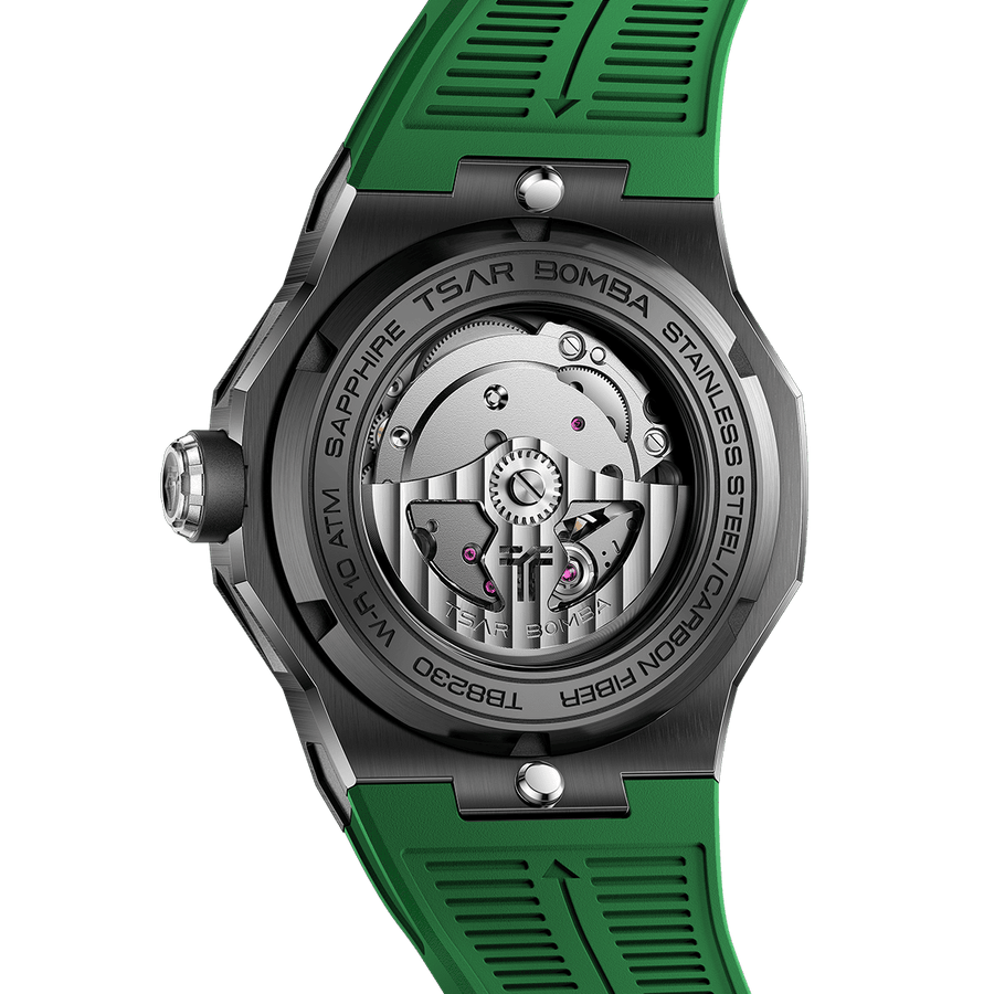 Tsar Bomba Electron Green Dial Automatic with Hours-Minutes-Date TB8230-05