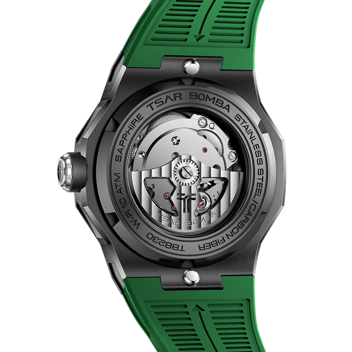Tsar Bomba Electron Green Dial Automatic with Hours-Minutes-Date TB8230-05