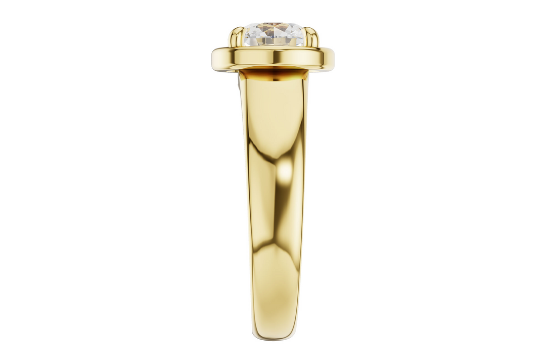 Solitare Style Semi Mount Engagement Ring Mounting 14k Yellow Gold