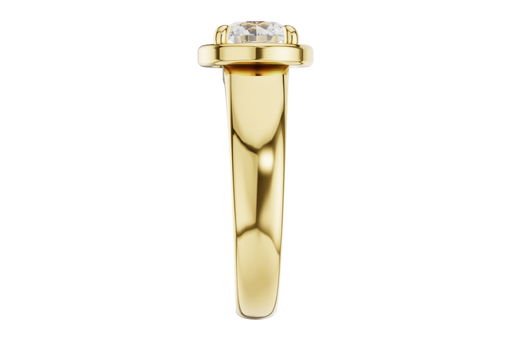 Solitare Style Semi Mount Engagement Ring Mounting 14k Yellow Gold