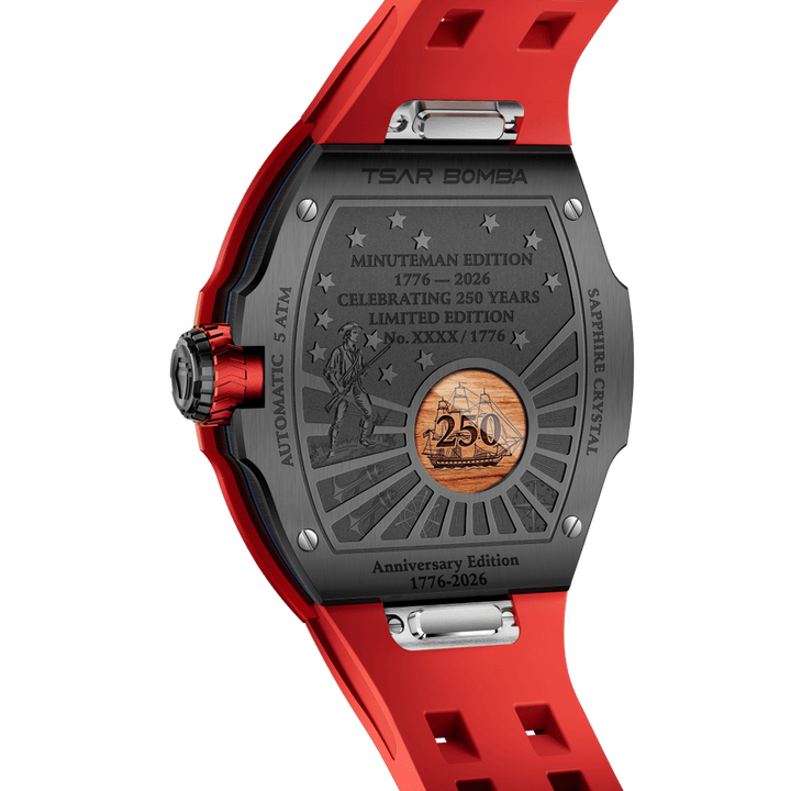 Tsar Bomba Champagne Dial Automatic with Hours-Minutes-Seconds Minuteman Edition(3 in 1) TB8218(1+3)USA