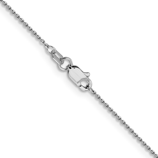 14k White Gold Round Sapphire Vintage Diamond Accented Pendant