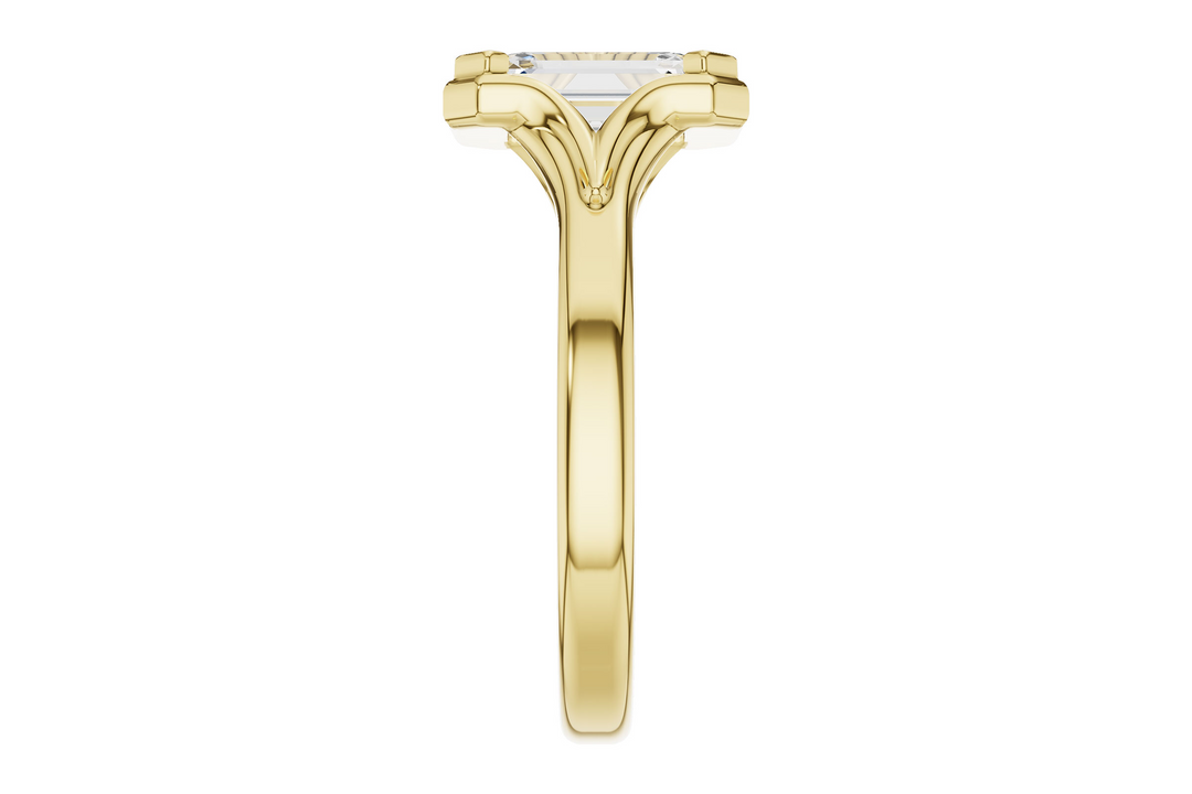 Solitare Style Engagement Ring Mounting 14k Yellow Gold total Carat Weight
