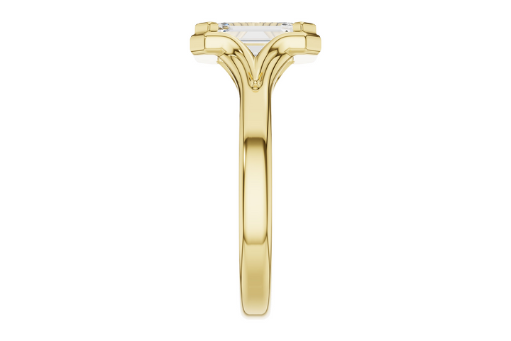 Solitare Style Engagement Ring Mounting 14k Yellow Gold total Carat Weight