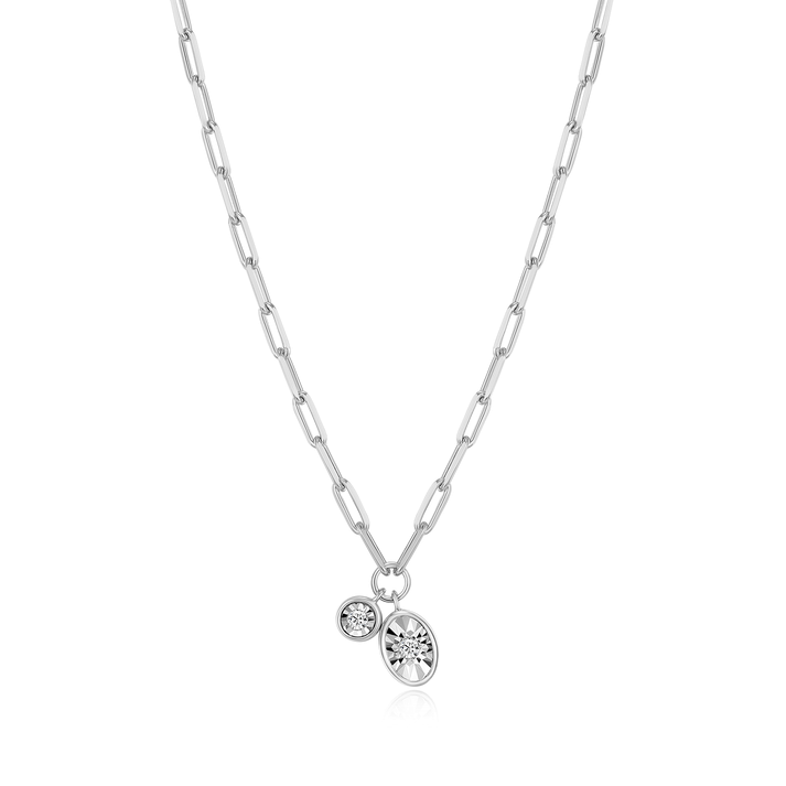 Lab Created Silver Pendant/Necklace Necklace Sterling Silver Polished .20