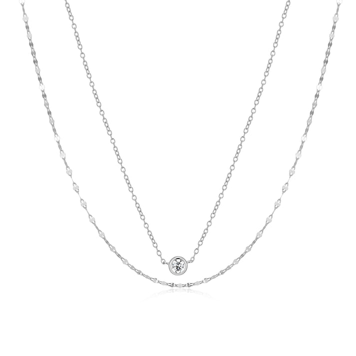 Lab Grown Diamond Sterling Silver 925 Purity Necklace