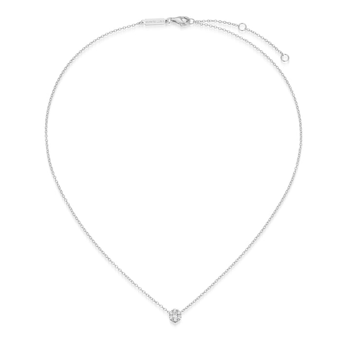 Cluster Sterling Silver 925 Purity Lab Grown Diamond Necklace