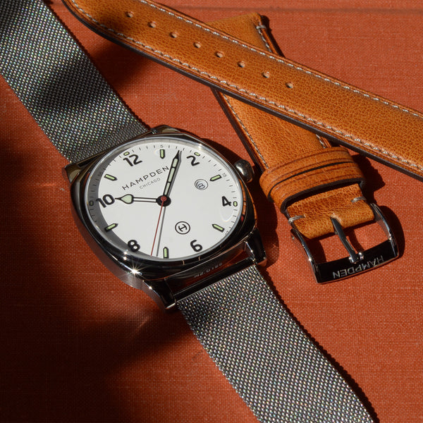 Hampden Algreen White Dial Quartz with Hours-Minutes-Seconds MODEL 2
