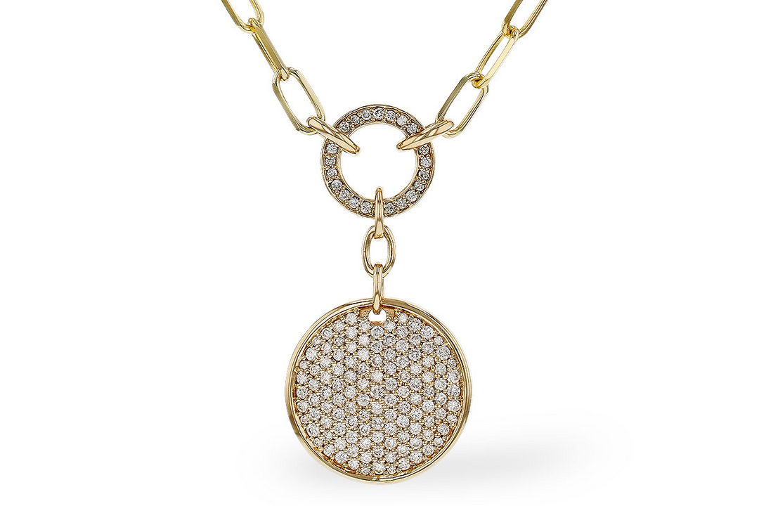 Cluster Diamond Necklace 14k Yellow Gold