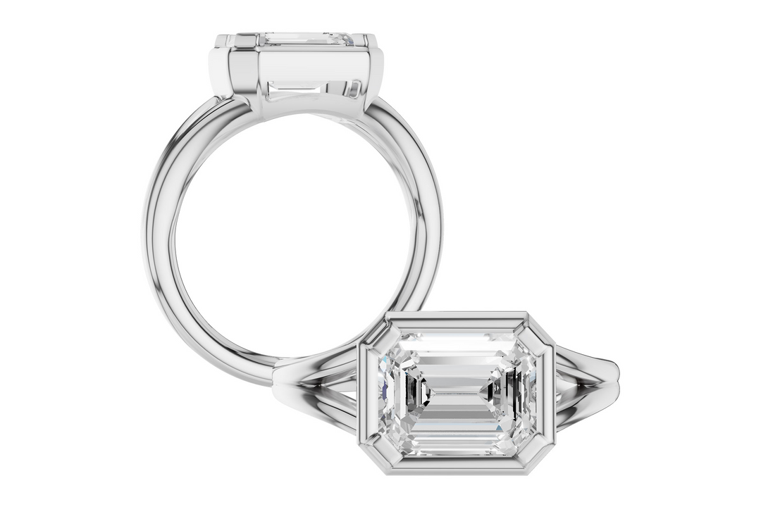 Solitare Style Engagement Ring Mounting 14k White Gold